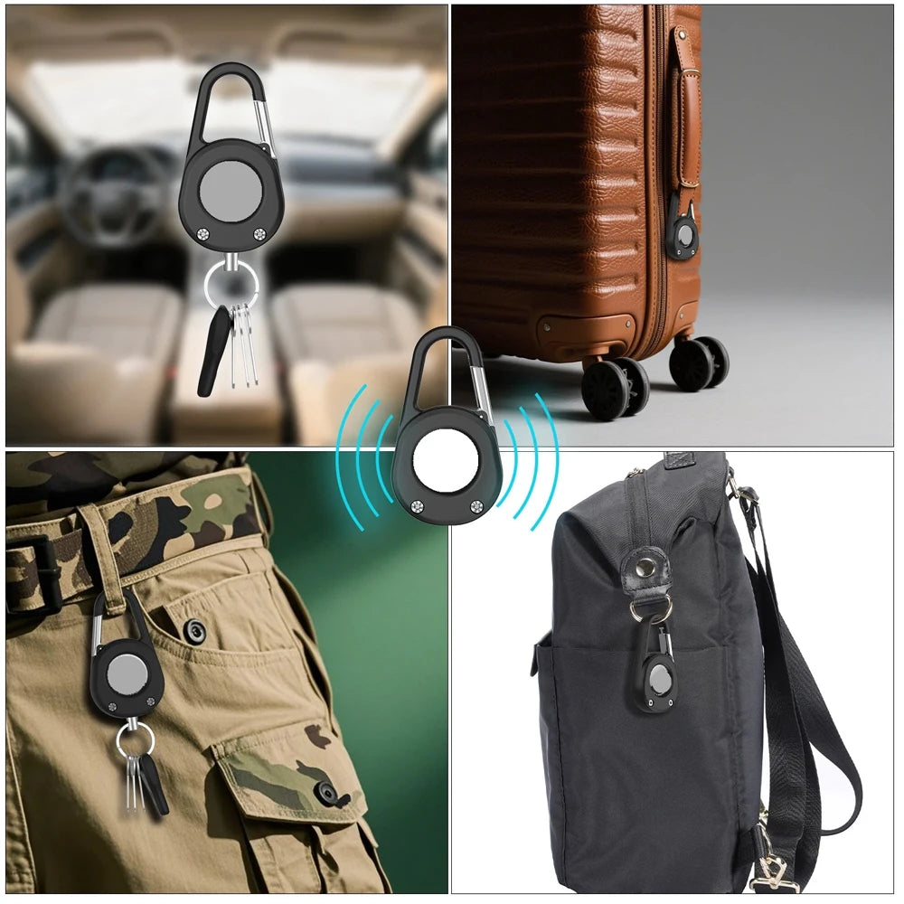 For AirTag Hardness Holder with Carabiner Anti-Scratch Shell Anti-Lost  Locator Case Keychain Ring for Apple Airtags Accessories deideas