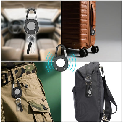 For AirTag Hardness Holder with Carabiner Anti-Scratch Shell Anti-Lost  Locator Case Keychain Ring for Apple Airtags Accessories deideas