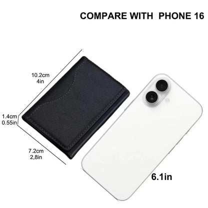 MagSafe PU Leather Card Holder – Magnetic Wallet for iPhone 12 to 17 Pro Max