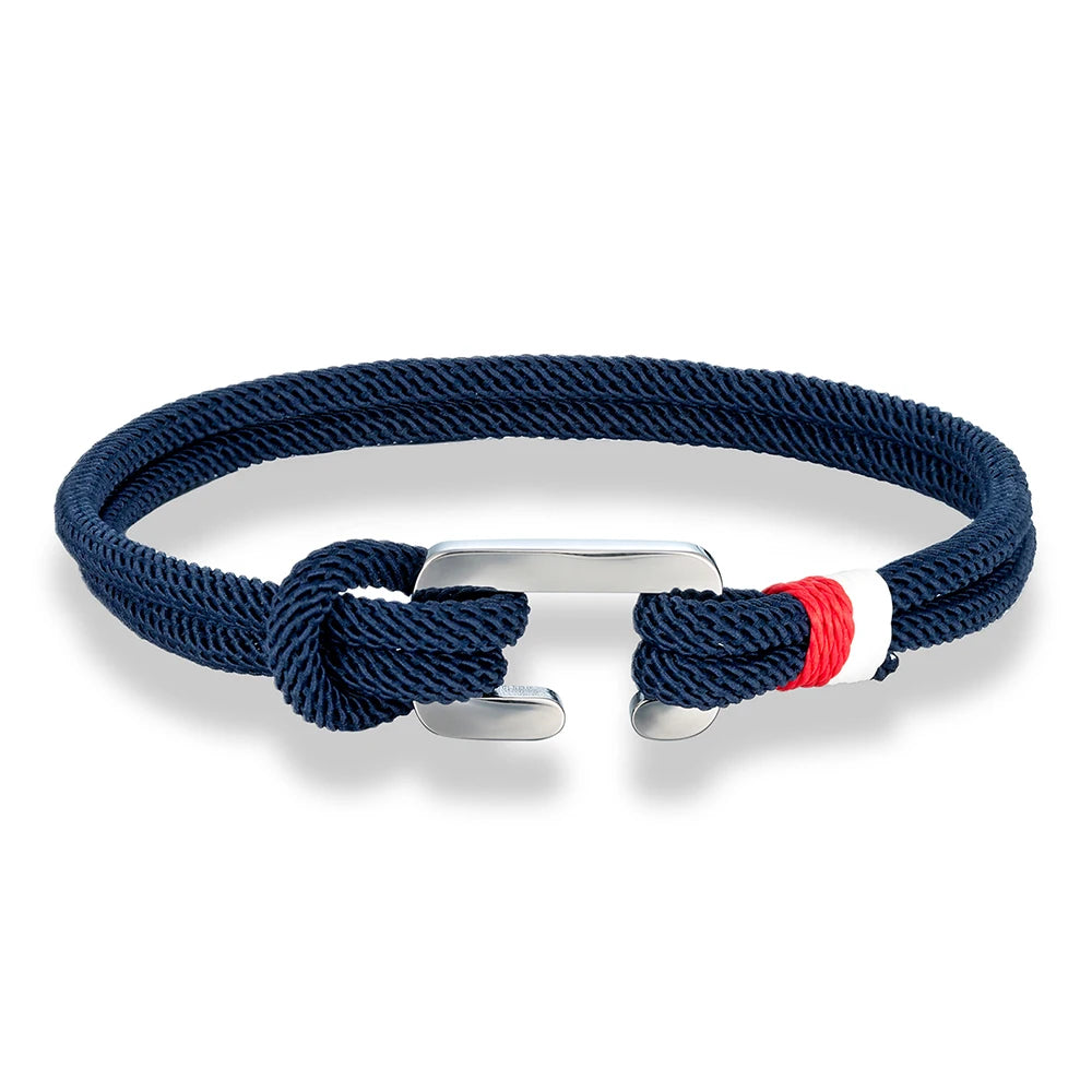 Boho Style Nylon Rope Bracelet Stainless Steel Mini Clasp