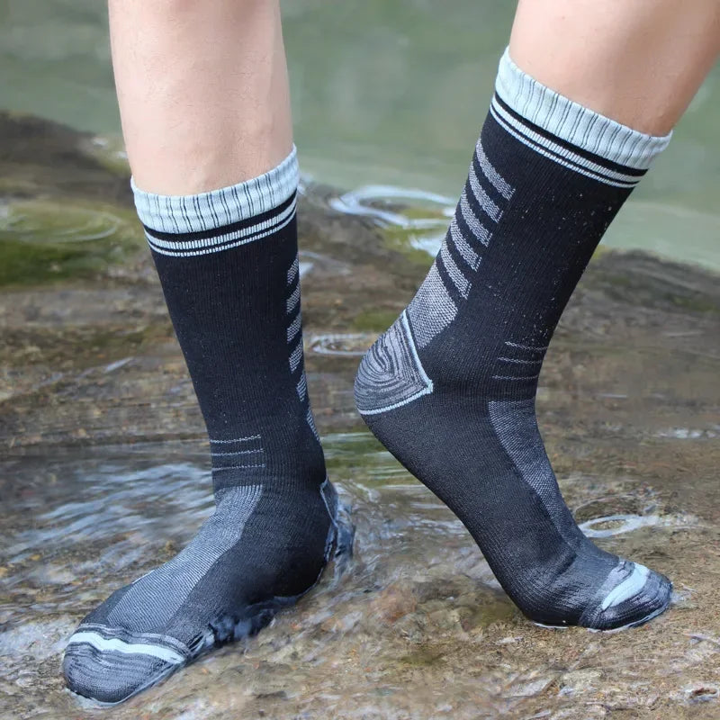 Waterproof Knee-High Outdoor Socks - Breathable Nylon, All-Season, Euro 37-50