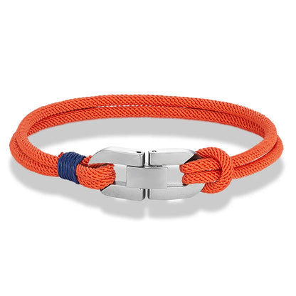 Pulsera de cuerda trenzada y ancla de acero – Estilo náutico para parejas