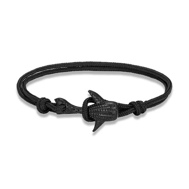 Ocean Lover Bracelet Black Whale Multilayer Rope deideas