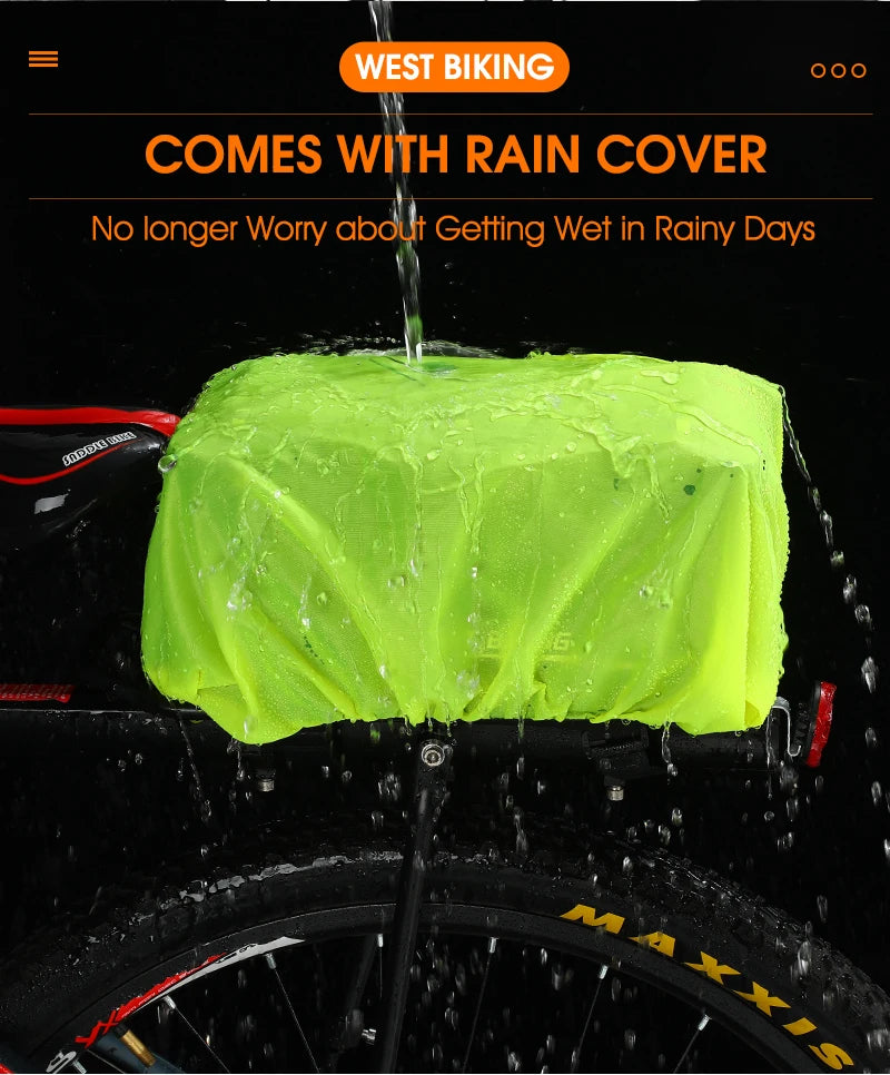 Bolsa de sillín impermeable 4L - Reflectante, cubierta para lluvia, 30x17x12cm, para bicicleta y motocicleta