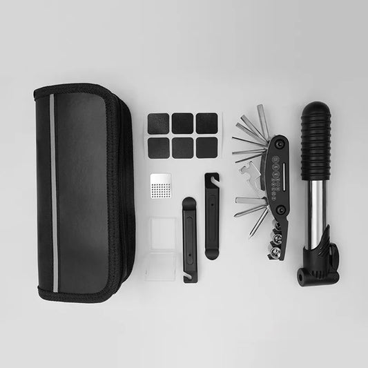 Bicycle Repair Tool Kit Pump Tire Patch Multifunctional Wrench