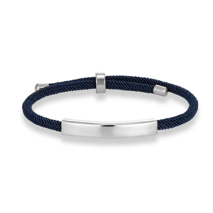 Pulsera de cuerda grabada a medida - Acero inoxidable, ajustable, 15 colores, personalizada
