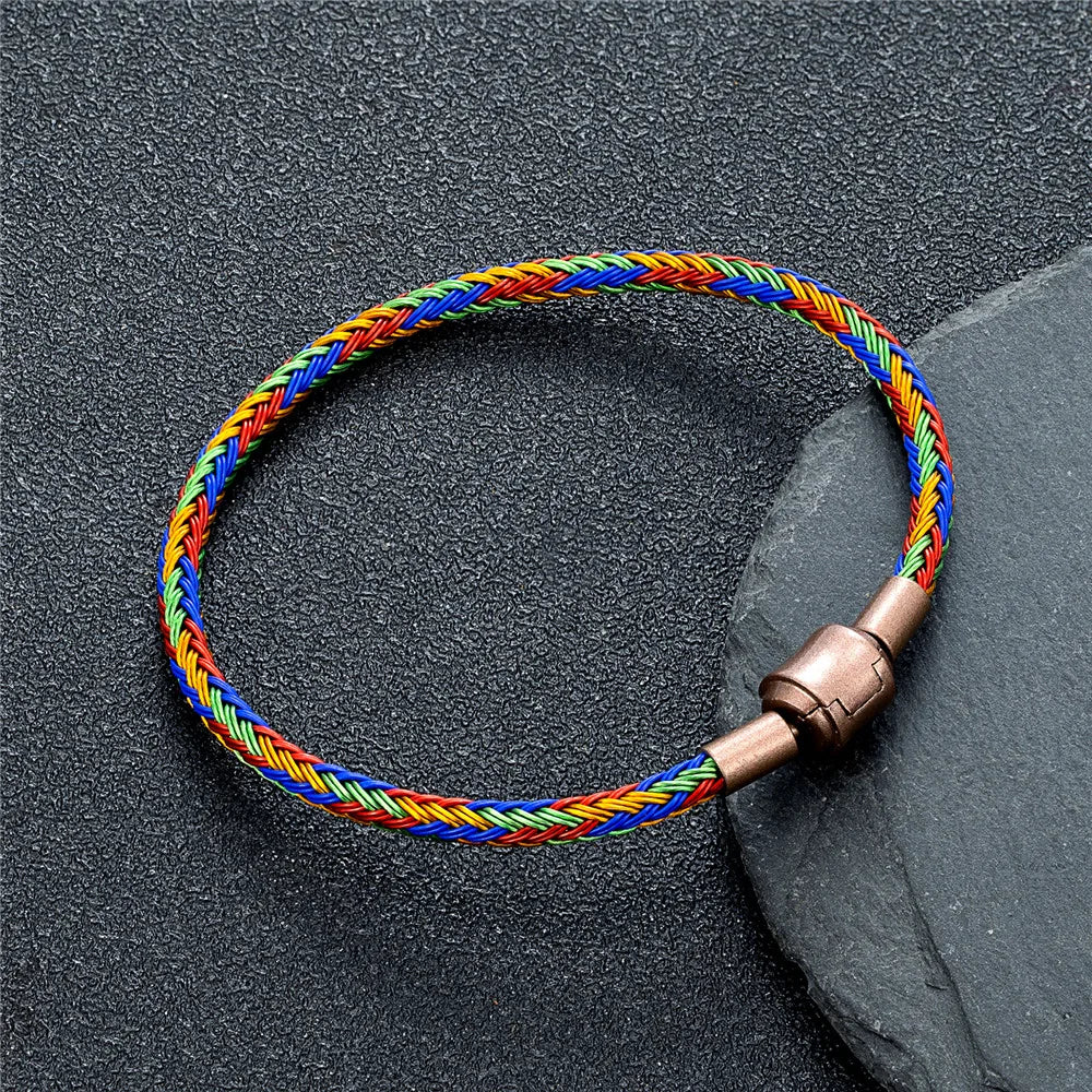 Precision Steel Cable Bracelet - Engineered Minimalist Wearable for Tech Enthusiasts