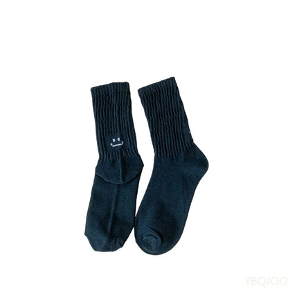 Calcetines de tripulación, paquete de 5 unidades, colores sólidos variados, tejido de poliéster, talla única, unisex