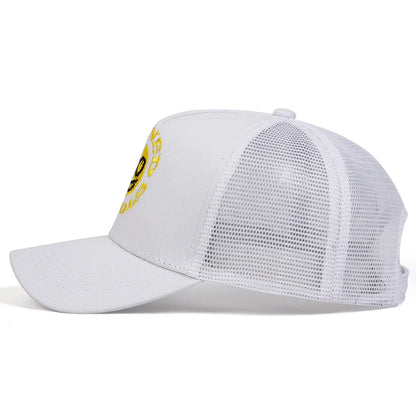 STONED Smiley Face Baseball Cap - Mesh Trucker Hat Unisex