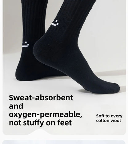 Calcetines de Algodón – Mezcla Suave, Caña Media, Talla 35-44, 5 Colores, Unisex