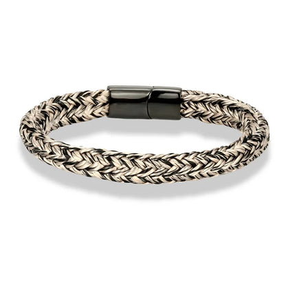 Captain’s Knot Bracelet  Navy Style Black Stainless Steel Handmade Accessory