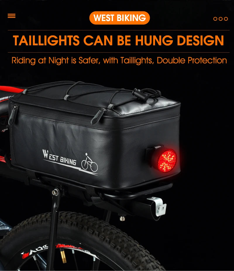 Bolsa de sillín impermeable 4L - Reflectante, cubierta para lluvia, 30x17x12cm, para bicicleta y motocicleta