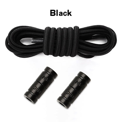 No-Tie Elastic Shoelaces with Color Buckle