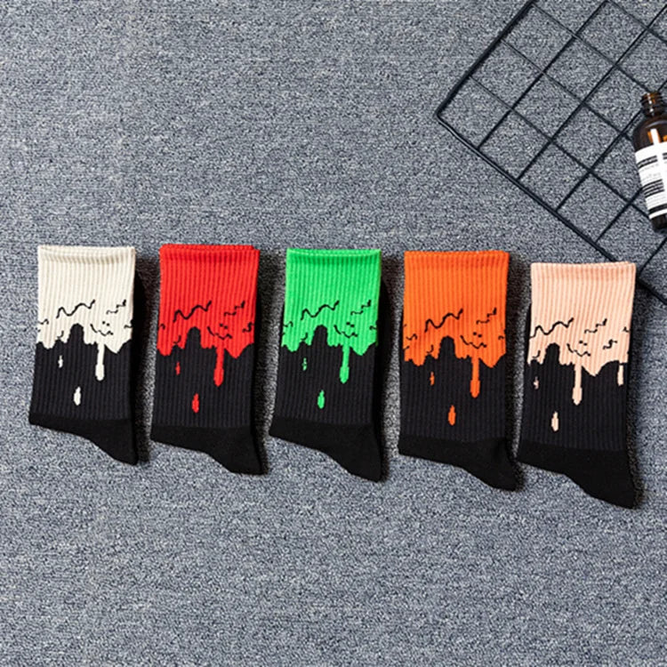 Calcetines de tripulación con costuras de colores, paquete de 3 - Algodón, EU 36-44, 5 combinaciones de colores, Unisex