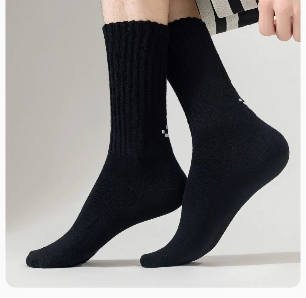 Calcetines de Algodón – Mezcla Suave, Caña Media, Talla 35-44, 5 Colores, Unisex
