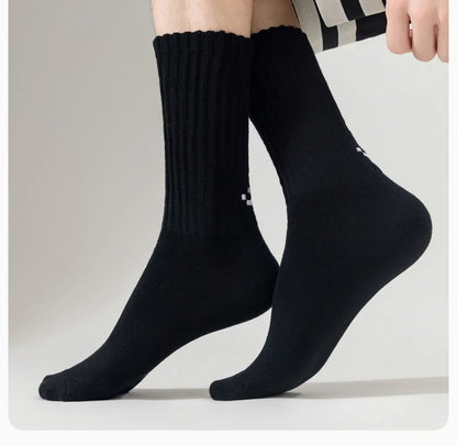 Calcetines de Algodón – Mezcla Suave, Caña Media, Talla 35-44, 5 Colores, Unisex