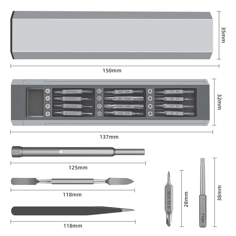 Torx Hex Phillips Precision Screwdriver Set Magnetic Screwdriver