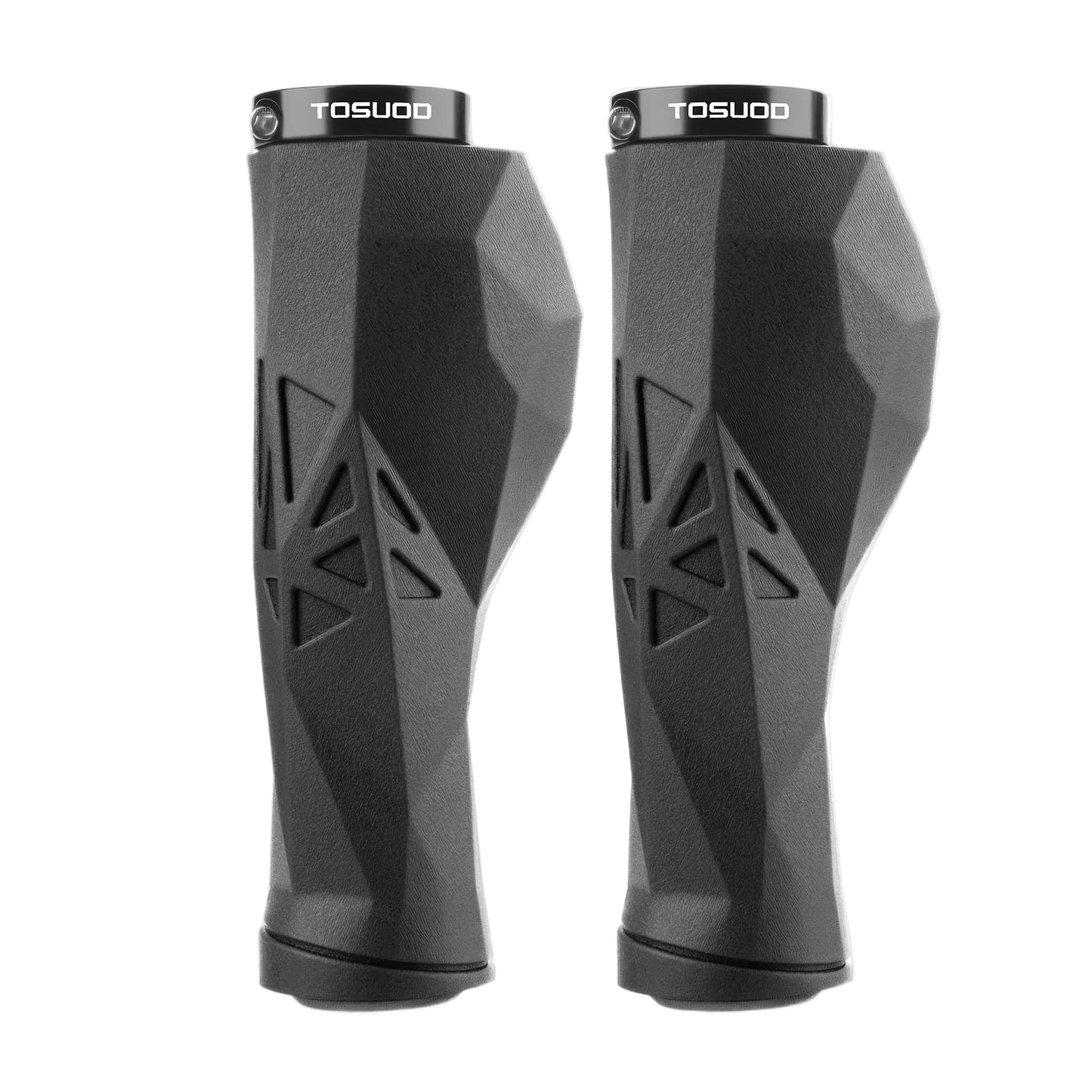 Ergonomic Bike Handlebar Grips - Aluminum + Rubber, 13.5cm, 184g/pair, 2 Colors