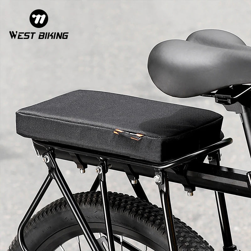 Bicycle rear seat cushion soft and comfortable, detachable and washable