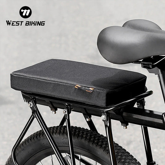 Bicycle rear seat cushion soft and comfortable, detachable and washable