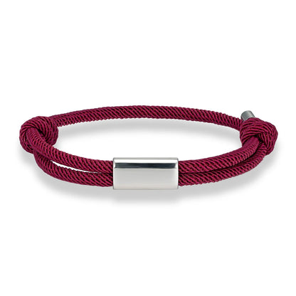 Pulsera de cuerda personalizada – Grabado de nombre personalizado | Náutica Boho Unisex