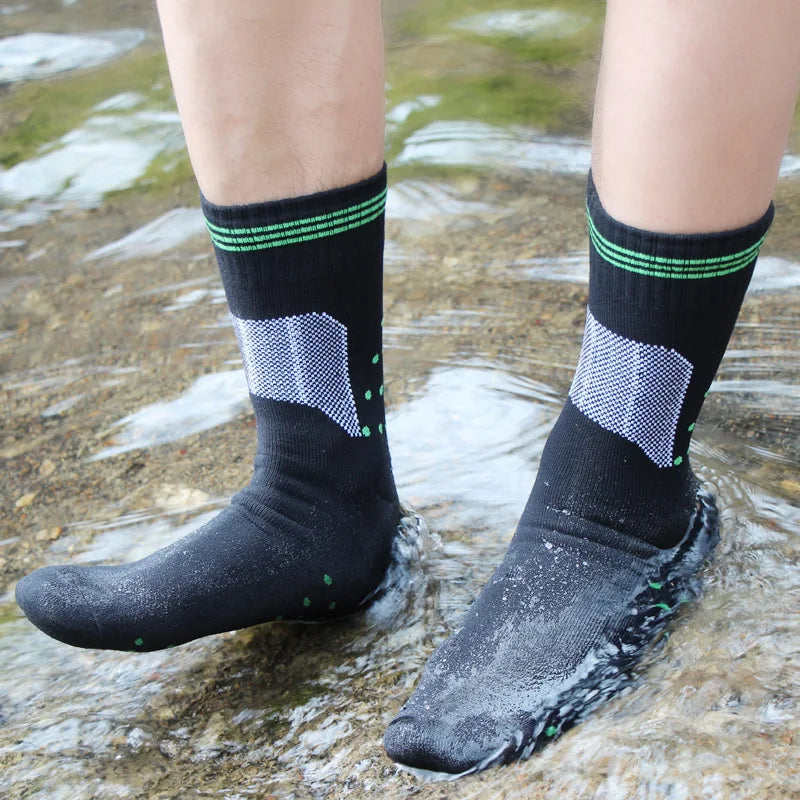 Waterproof Knee-High Outdoor Socks - Breathable Nylon, All-Season, Euro 37-50