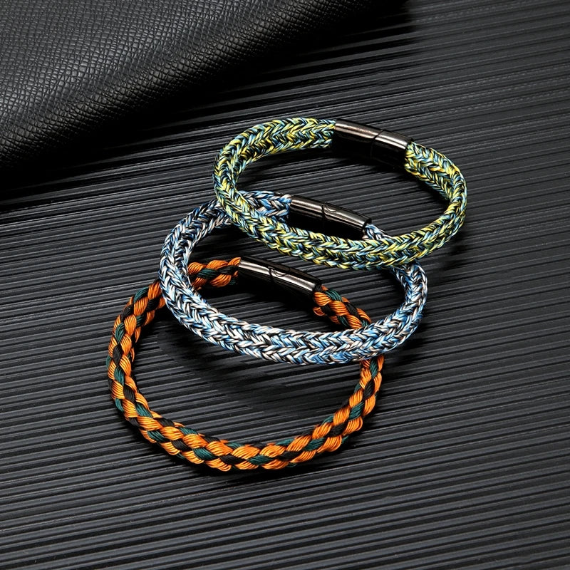 Captain’s Knot Bracelet  Navy Style Black Stainless Steel Handmade Accessory