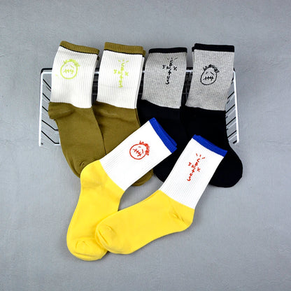 Cactus Jack White Crew Socks - Bandana Design Streetwear Cotton Blend | Men's EUR 36-43