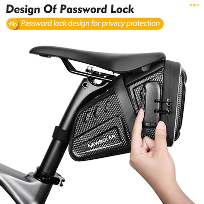 Bike Saddle Bag with Password Lock  Waterproof & Reflective Tool Pouch