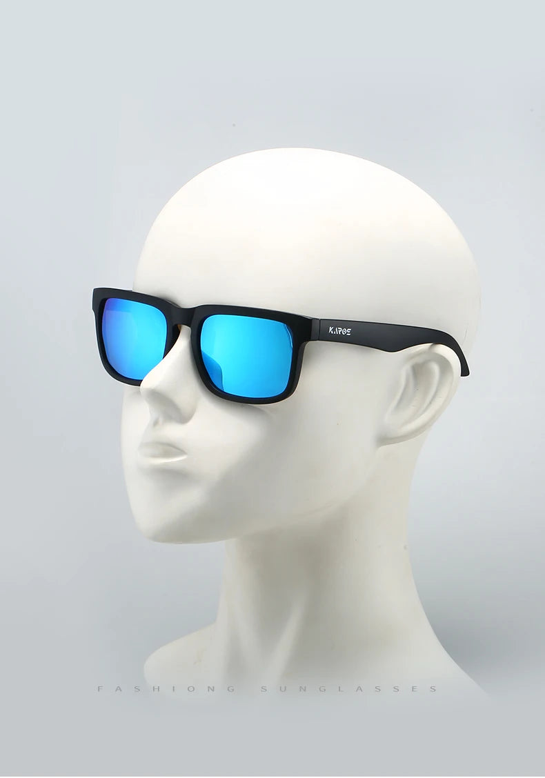Gafas de sol cuadradas polarizadas - UV400, montura de PC, lente de espejo, 6 colores, unisex