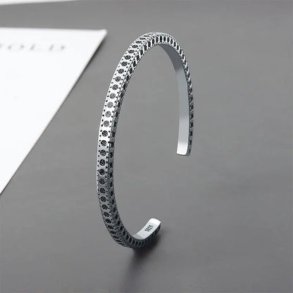 Feather Cuff Bracelet Adjustable Metal Bangle for Men & Women
