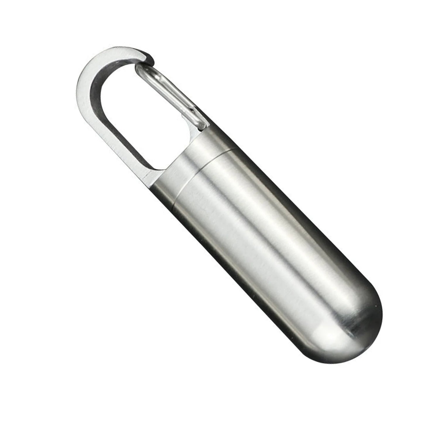 Waterproof Stainless Steel Pill Keychain Container - Portable Medicine Holder, 3 Sizes