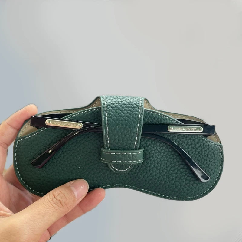 LuxeGuard Elegant and Sophisticated Leather Glasses Case