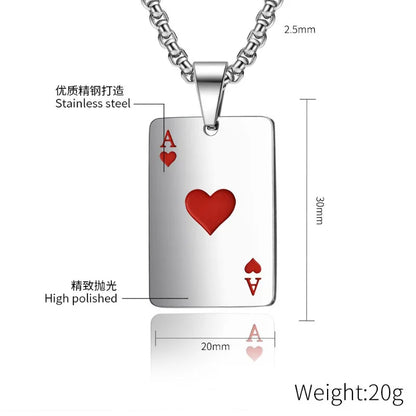 AceChain Lucky Ace Pendant Necklace for You