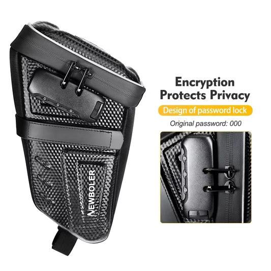 Bike Saddle Bag with Password Lock  Waterproof & Reflective Tool Pouch