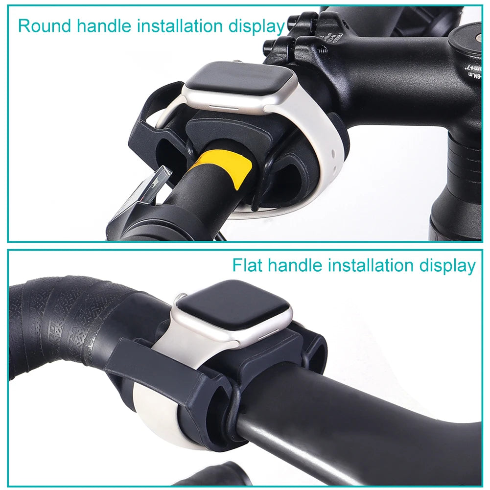 Soporte de silicona para reloj de bicicleta - Soporte universal para manillar, 22-35mm, compatible con smartwatch