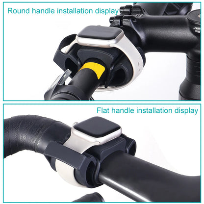 Soporte de silicona para reloj de bicicleta - Soporte universal para manillar, 22-35mm, compatible con smartwatch