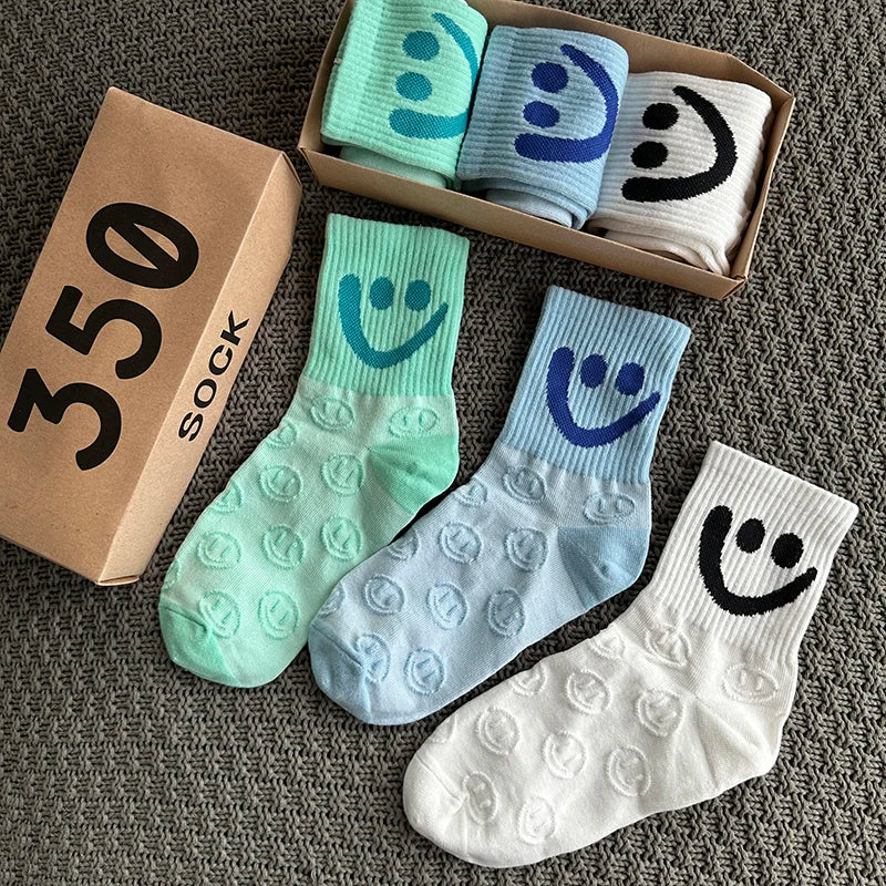 Cute Socks 3-Pair Gift Box Set – Korean Style | Unisex