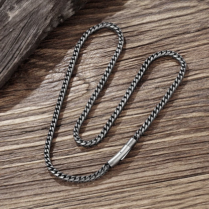 Cuban Link Chain Necklace - Stainless Steel, 6mm, 4 Lengths, Men