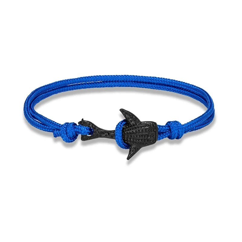 Ocean Lover Bracelet Black Whale Multilayer Rope deideas