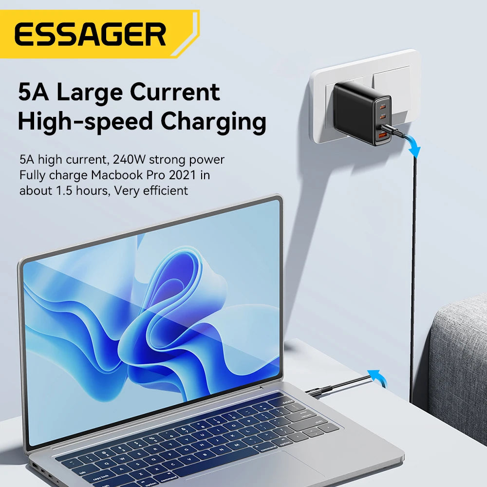 USB-C to USB-C Cable 240W - Ultra Fast Charging Cable 6A PD | Gaming Laptops & High-Power Devices