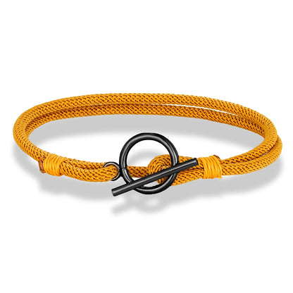 Stylish Rope Bracelet Nautical Design with Stainless Steel OT Buckle