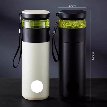 Thermal Travel Mug 316 Stainless Steel, Ceramic Inner, Tea & Coffee Infuser, Foam-Insulated
