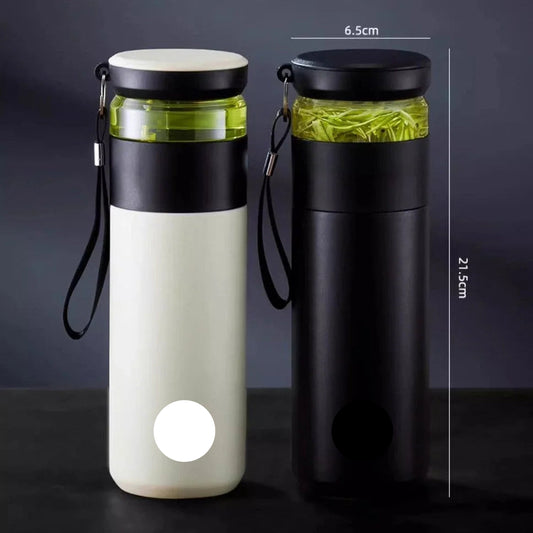 Thermal Travel Mug 316 Stainless Steel, Ceramic Inner, Tea & Coffee Infuser, Foam-Insulated