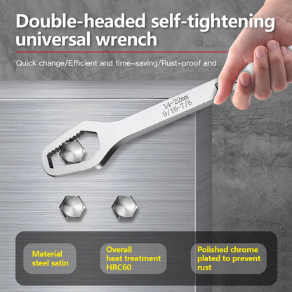 Universal Torx wrench 8-22 mm, adjustable, double head key plate