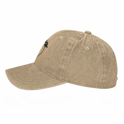 Distressed Washed Snapback Cap Cotton, One Size