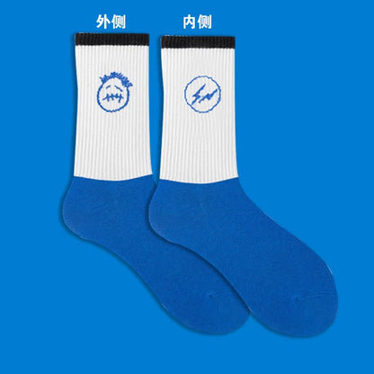 Cactus Jack White Crew Socks - Bandana Design Streetwear Cotton Blend | Men's EUR 36-43
