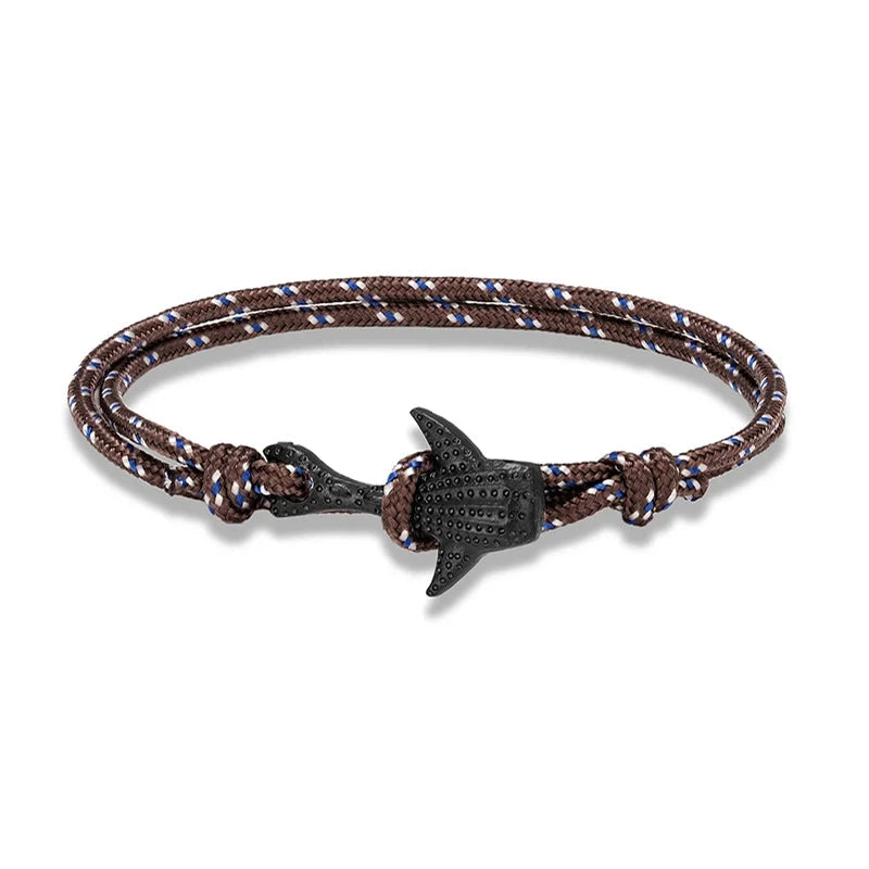 Ocean Lover Bracelet Black Whale Multilayer Rope deideas