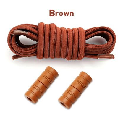 No-Tie Elastic Shoelaces with Color Buckle