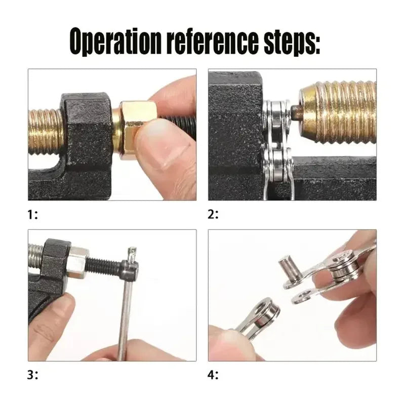 Motorcycle Chain Breaker & Link Splitter Tool Universal 420-530 Carbon Steel